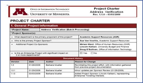 How do I create a project charter in Word?