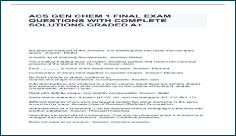What is a good score on the ACS exam?