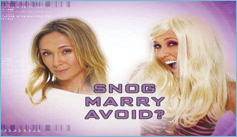 Who is the POD voice in Snog Marry Avoid?
